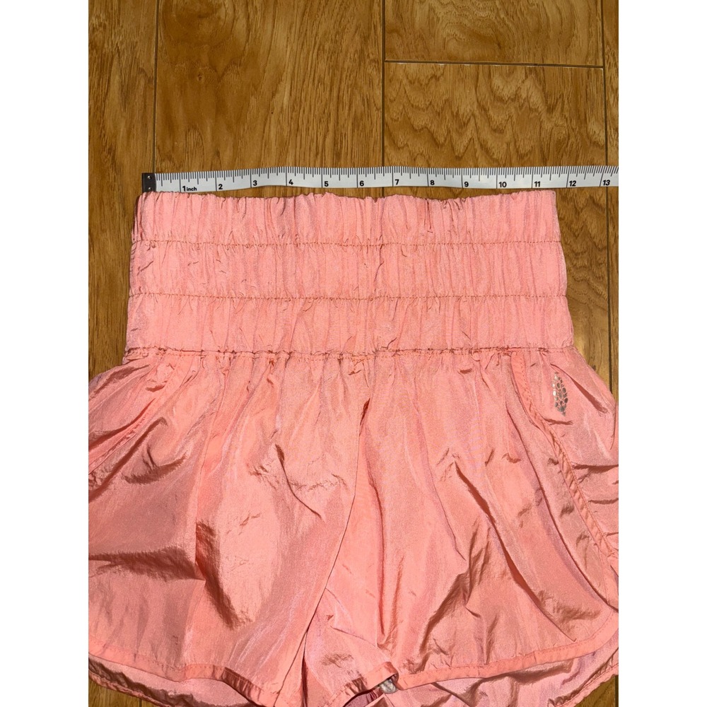 Free People Movement The Way Home High Rise Shorts Peach/Pink Small Stretch - Picture 6 of 14